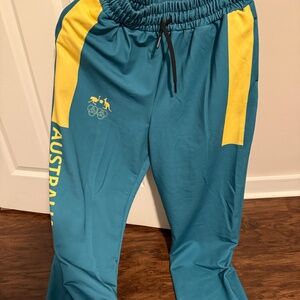 Australia Inspired Performance Track Pants | Fleece Lined | Relaxed Fit | Size L